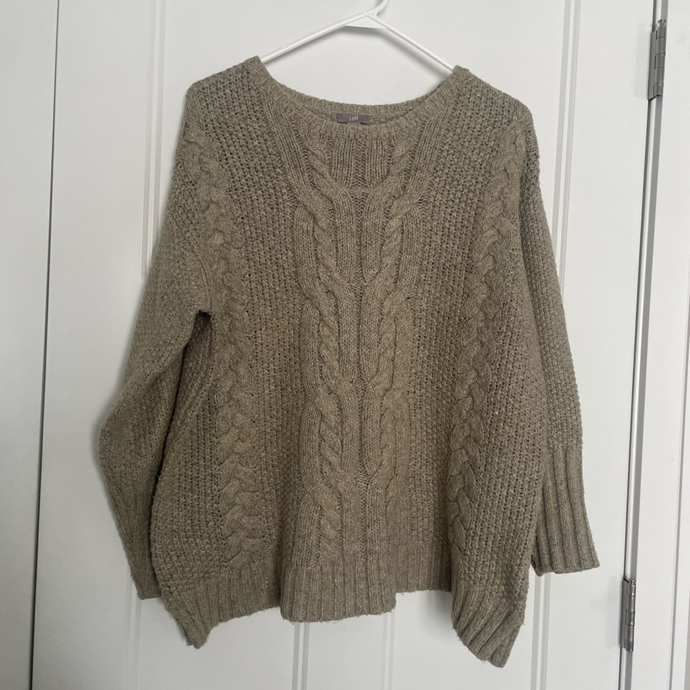 Jjill Chunky Cable Knit Sweater - Tan